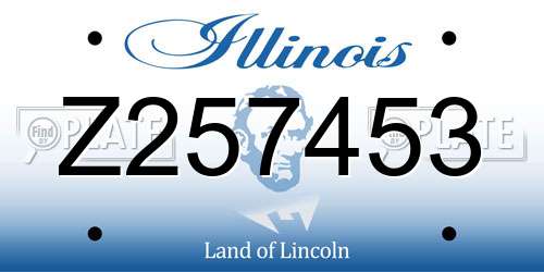 Z257453 Illinois License Plate