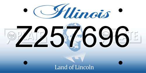 Z257696 Illinois License Plate