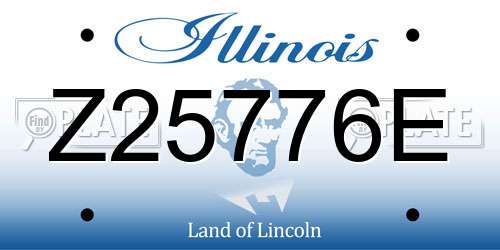 Z25776E Illinois License Plate