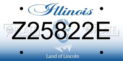 Z25822E Illinois License Plate