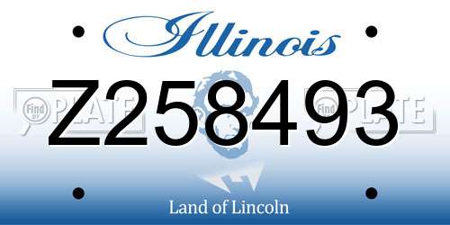 Z258493 Illinois License Plate