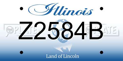 Z2584B Illinois License Plate