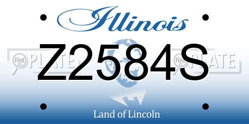 Z2584S Illinois License Plate