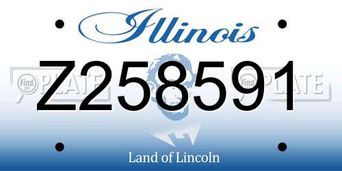 Z258591 Illinois License Plate