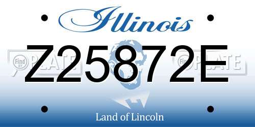 Z25872E Illinois License Plate
