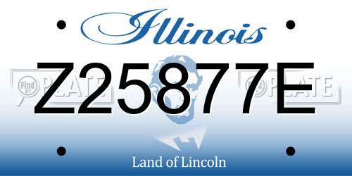 Z25877E Illinois License Plate