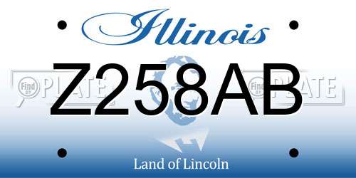Z258AB Illinois License Plate