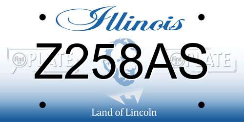 Z258AS Illinois License Plate