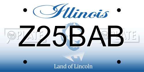 Z25BAB Illinois License Plate
