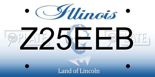Z25EEB Illinois License Plate