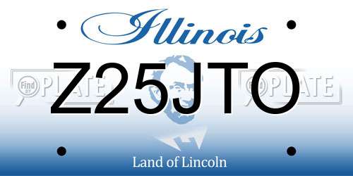 Z25JTO Illinois License Plate