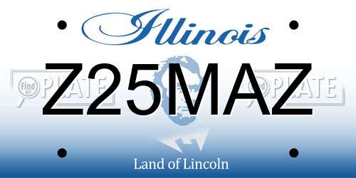 Z25MAZ Illinois License Plate