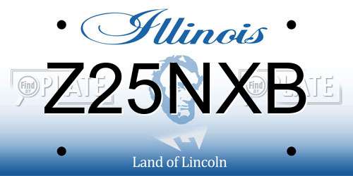 Z25NXB Illinois License Plate