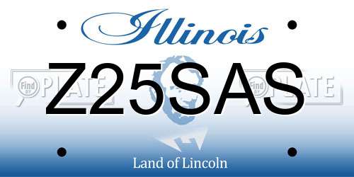 Z25SAS Illinois License Plate