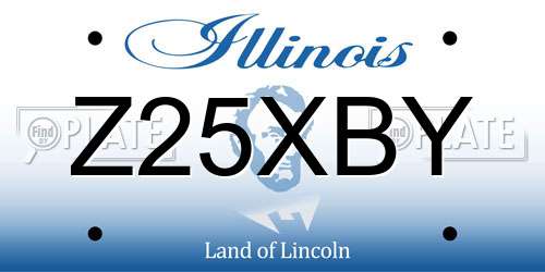 Z25XBY Illinois License Plate