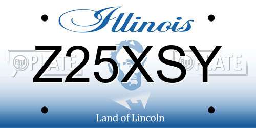 Z25XSY Illinois License Plate