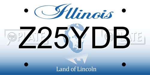 Z25YDB Illinois License Plate