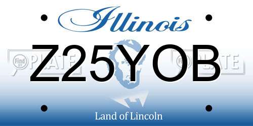 Z25YOB Illinois License Plate