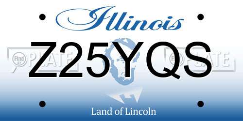 Z25YQS Illinois License Plate