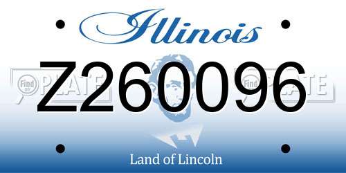 Z260096 Illinois License Plate