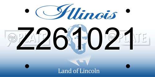 Z261021 Illinois License Plate
