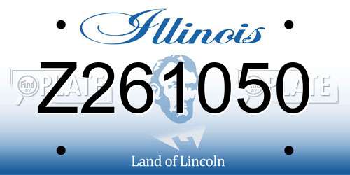 Z261050 Illinois License Plate