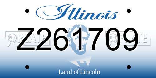 Z261709 Illinois License Plate