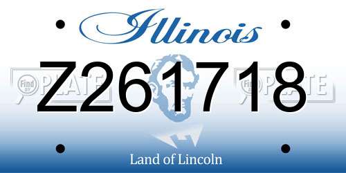 Z261718 Illinois License Plate
