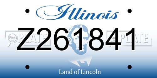 Z261841 Illinois License Plate