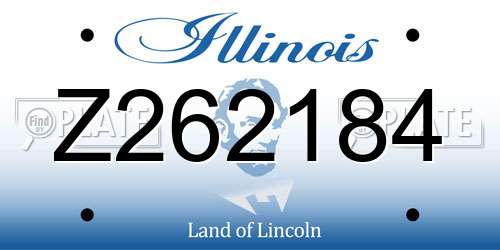 Z262184 Illinois License Plate