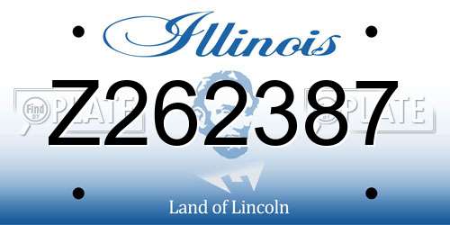 Z262387 Illinois License Plate