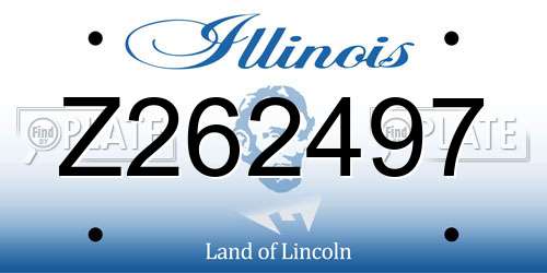 Z262497 Illinois License Plate