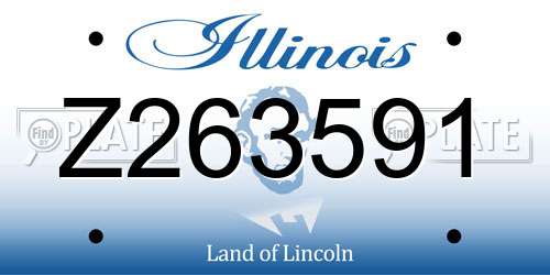 Z263591 Illinois License Plate