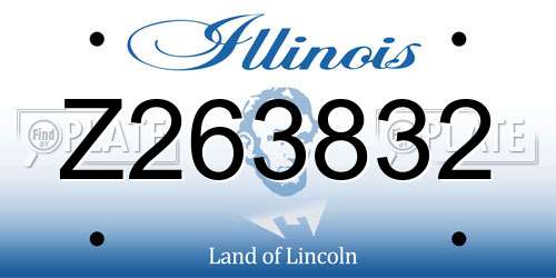 Z263832 Illinois License Plate