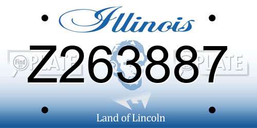 Z263887 Illinois License Plate