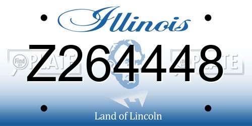 Z264448 Illinois License Plate