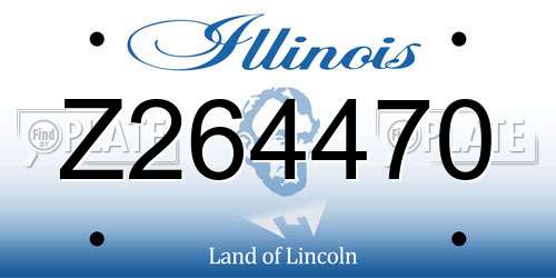 Z264470 Illinois License Plate