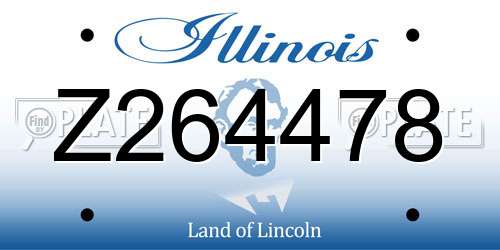 Z264478 Illinois License Plate