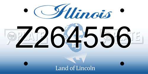 Z264556 Illinois License Plate