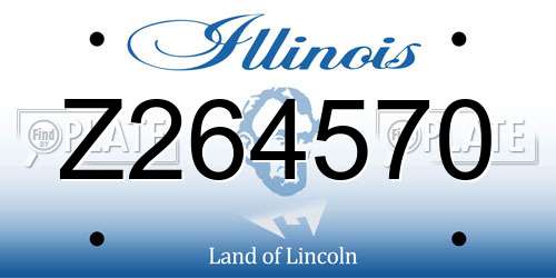 Z264570 Illinois License Plate