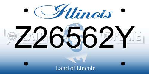 Z26562Y Illinois License Plate