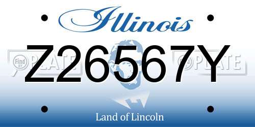 Z26567Y Illinois License Plate