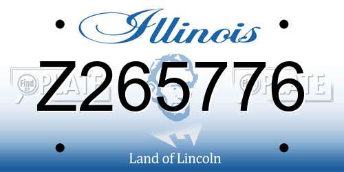Z265776 Illinois License Plate
