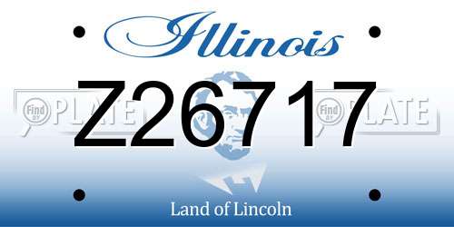 Z26717 Illinois License Plate