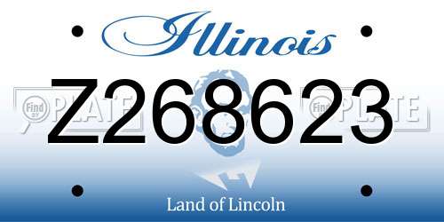 Z268623 Illinois License Plate