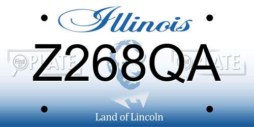 Z268QA Illinois License Plate