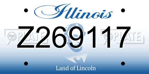Z269117 Illinois License Plate