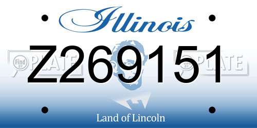 Z269151 Illinois License Plate
