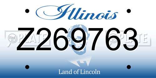 Z269763 Illinois License Plate