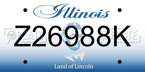 Z26988K Illinois License Plate